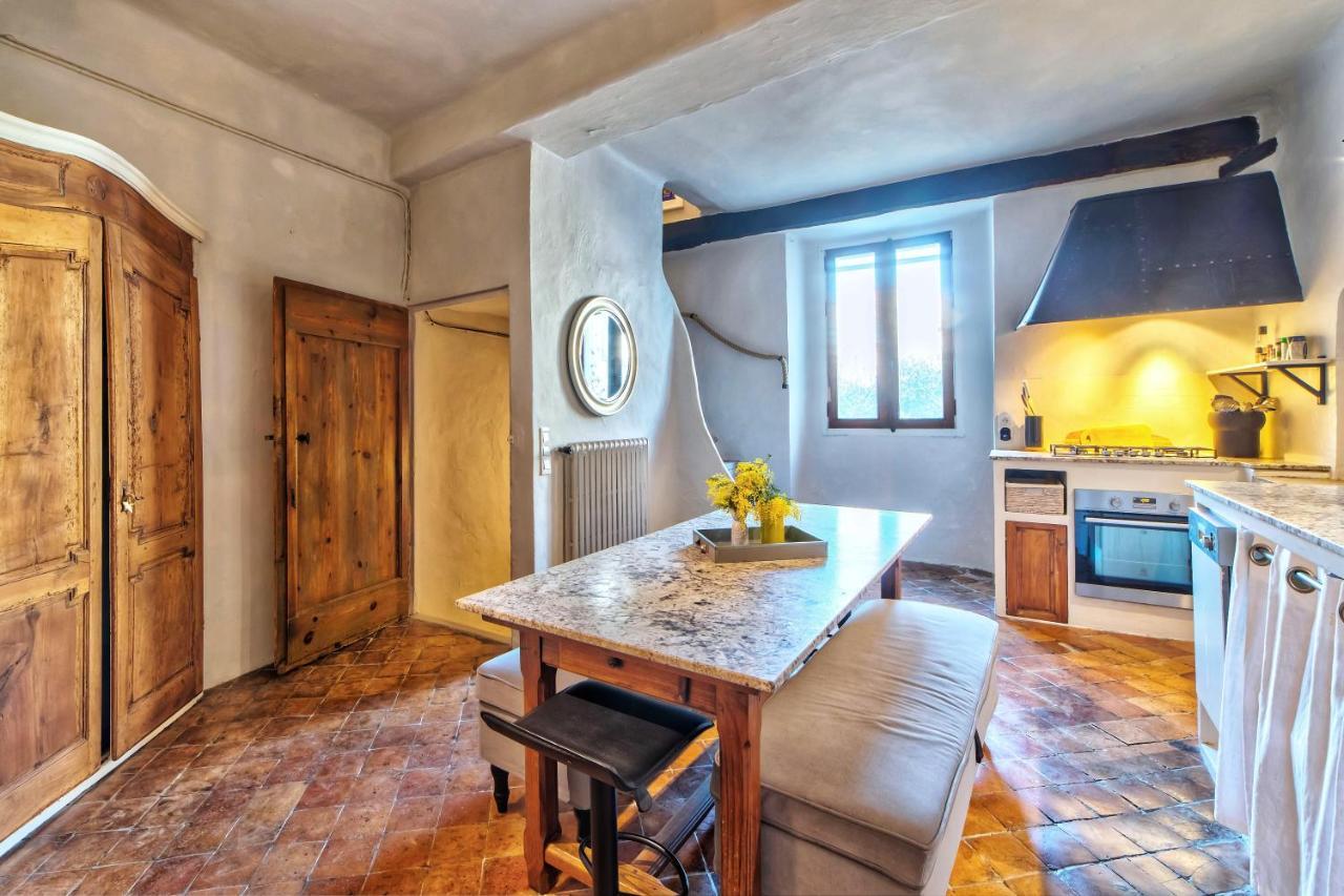 Townhouse Mougins In The Old Village, Fantastic View, Sea And Mountains Luaran gambar