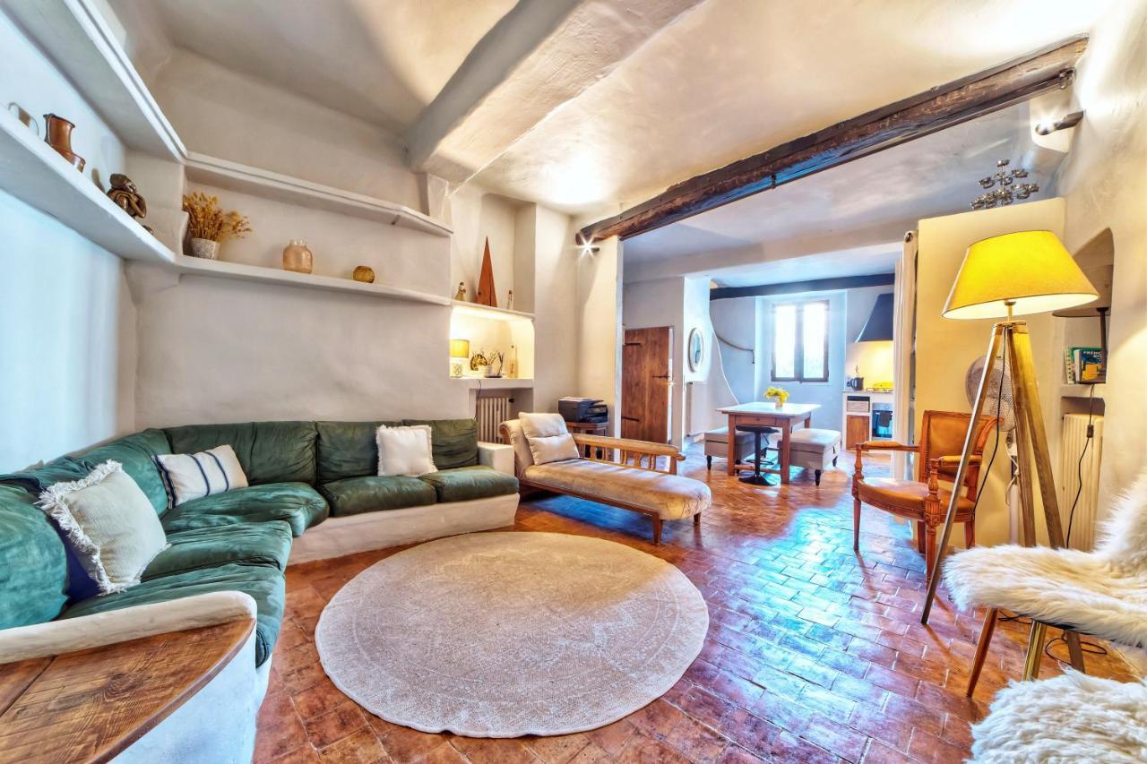 Townhouse Mougins In The Old Village, Fantastic View, Sea And Mountains Luaran gambar