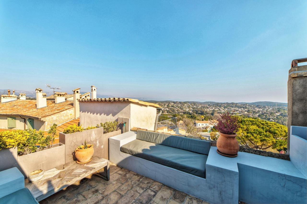 Townhouse Mougins In The Old Village, Fantastic View, Sea And Mountains Luaran gambar